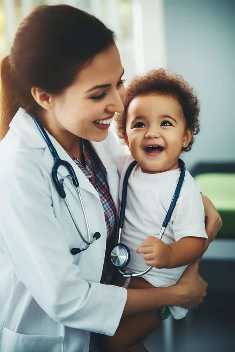 caring-woman-doctor-hold-stethoscope-listen-happy-small-boy-patient-heart-chest-hospital-young